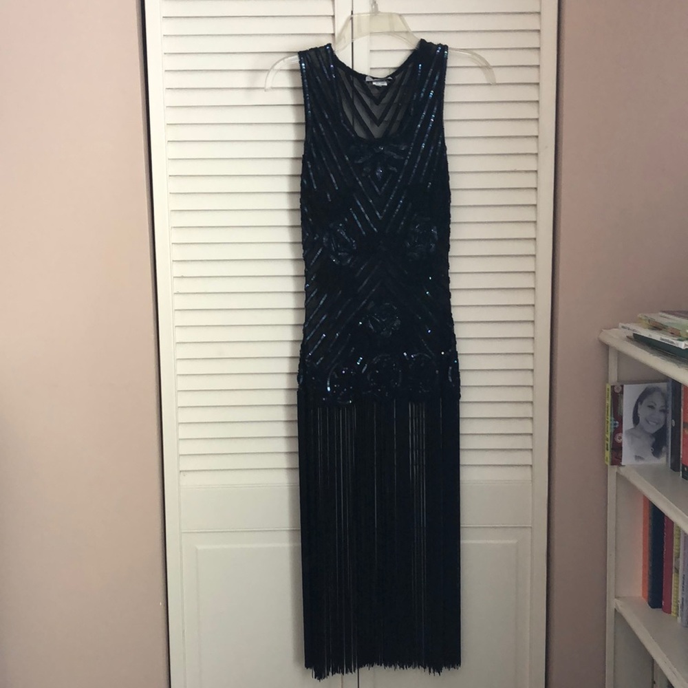 Vintage sequined flapper dress